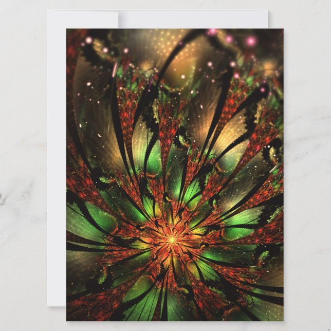 Resumen del diseño de flor fractal. (Anverso)