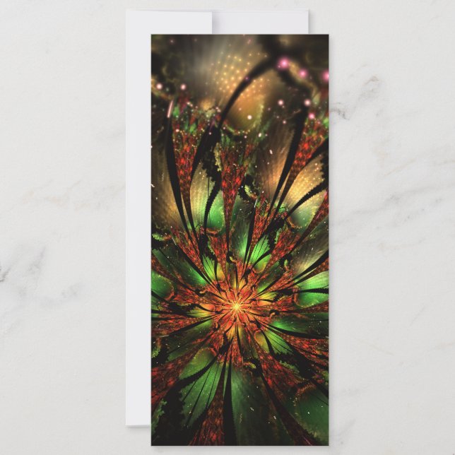 Resumen del diseño de flor fractal. (Anverso)