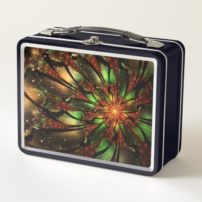 Resumen del diseño de flor fractal. (Anverso)