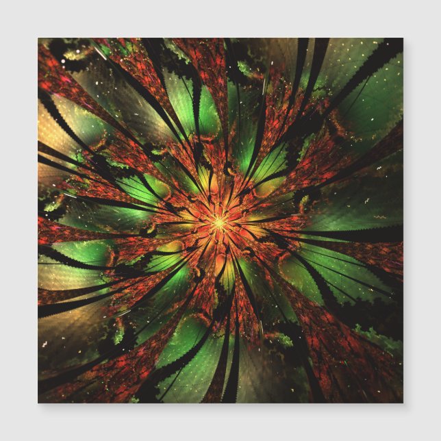 Resumen del diseño de flor fractal. (Anverso)