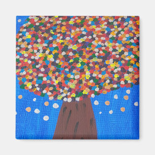 Resumen del imán de árbol colorido