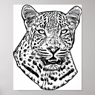 Resumen del leopardo de la nieve Arte original de 