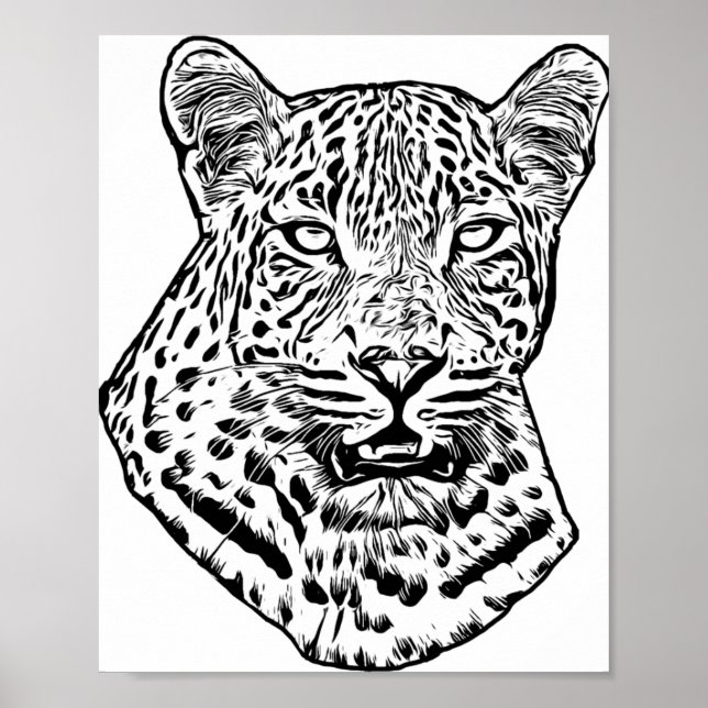 Resumen del leopardo de la nieve Arte original de  (Frente)