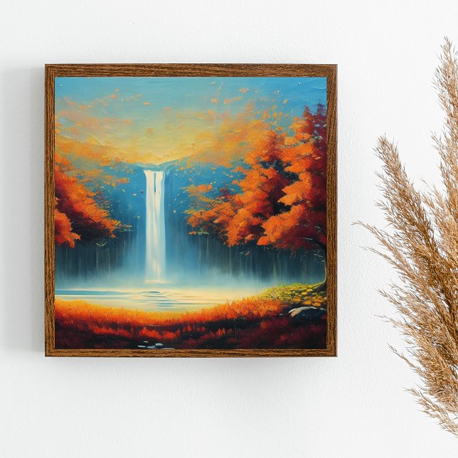 Resumen del paisaje forestal arte con árboles otoñ ("Captivating Colors: Abstract Autumn Tree Landscapes in Oil Paintings" "Expressive Tranquility)