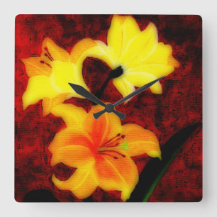 Resumen del reloj de pared de Lillies