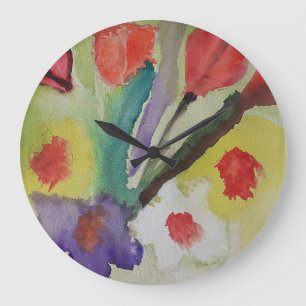 Resumen del reloj de pared de los tulipanes