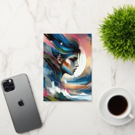 Resumen del rostro colorido de la mujer