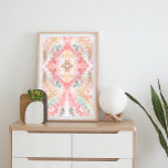 Resumen del tinte del arte Pastel Naranja rosado B<br><div class="desc">¿Buscando una pieza que se destaque de la multitud? No hay más que fijarse en este original pastel vertical suave, la estera tiñe kaleidoscopo, la impresión de arte abstracto con colores claros rosa pastel y naranja sobre blanco destacará en cualquier habitación y traerá tranquilidad y buenas vibraciones. Foto de Minh...</div>
