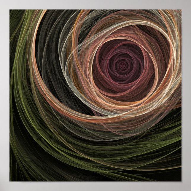 Resumen digital Rosa arte fractal (Frente)