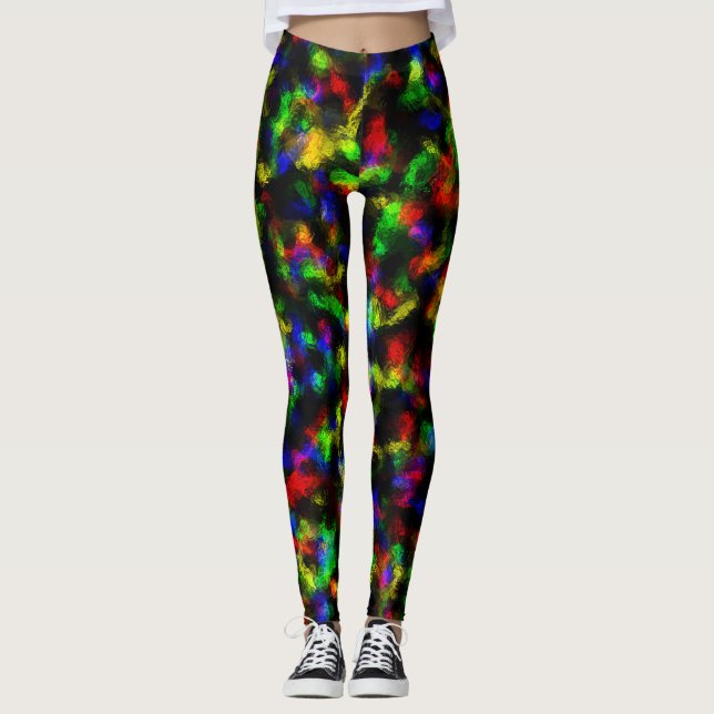 Resumen Disco Relieve metalizado Leggings (Anverso)