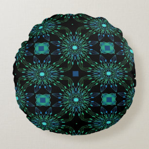 Resumen Diseño de almohada de colores de pavo real