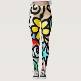 Resumen Divertido y colorido Leggings