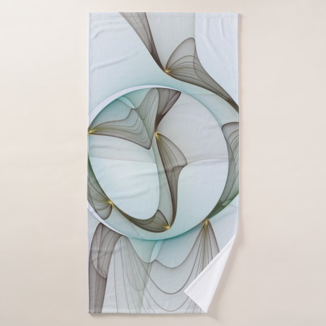 Resumen Elegancia dorada turquesa moderna (Toalla de baño)