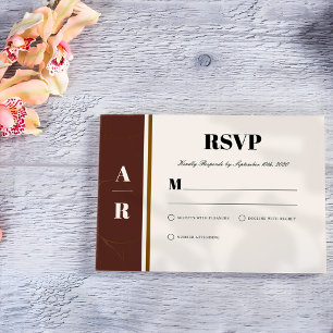 Resumen Elegancia Tarjeta RSVP de marco dorado