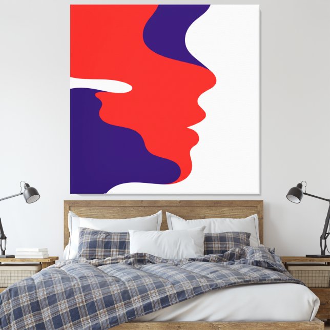Resumen elegante que combina el arte rojo y morado (Insitu(Dormitorio))
