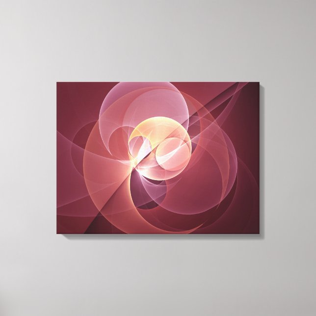 Resumen Elegante Vino Moderno Arte Fractal Rojo (Anverso)