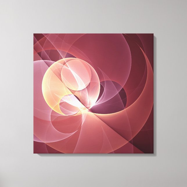 Resumen Elegante Vino Moderno Arte Fractal Rojo (Anverso)