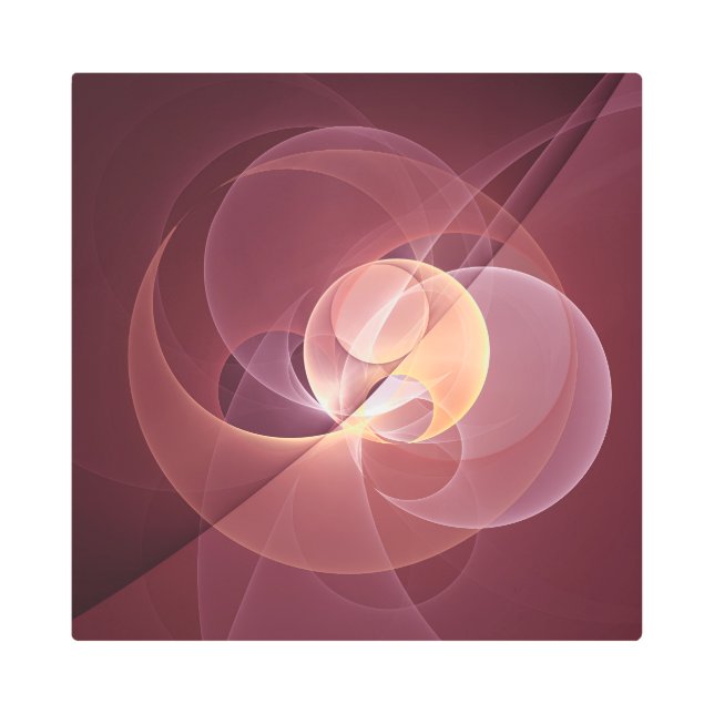 Resumen Elegante Vino Moderno Arte Fractal Rojo (Anverso)