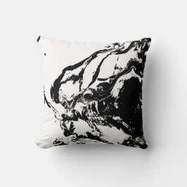 Resumen enfrenta el Cojín decorativo de arte incid