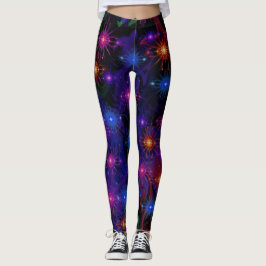 Resumen Estrella fractal Nebula Leggings