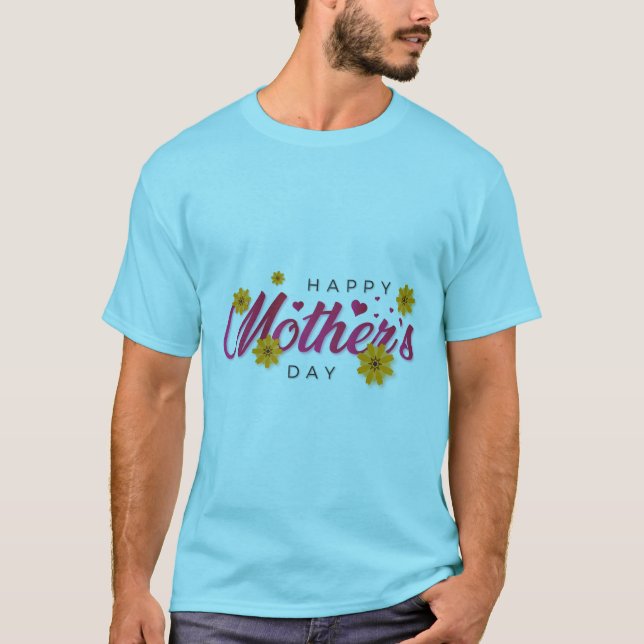 Resumen Feliz Día de la Madre tipografía camiseta (Anverso)