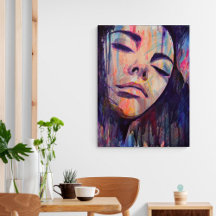 Resumen femenino de arte púrpura mujer escribado