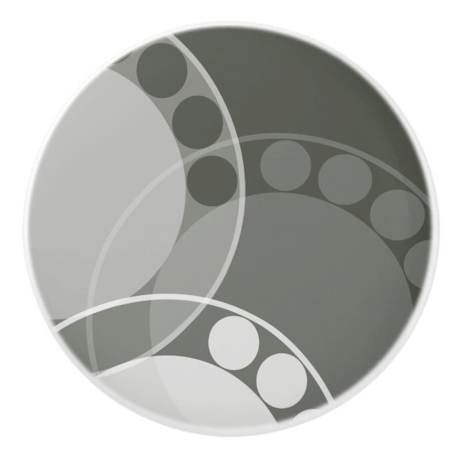 Resumen Fern Frond - Verde oscuro - Pomo de cajón (Anverso)