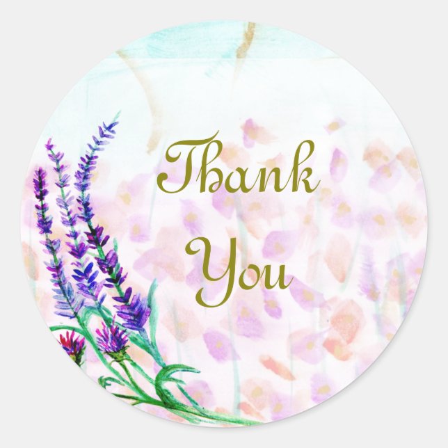 Resumen Floral Gracias Pegatina (Anverso)