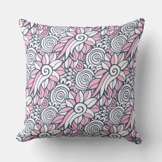 Resumen Flores Patrones de lanzamiento almohadas (Anverso)