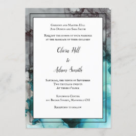 Resumen formal de la invitación a la boda moderna