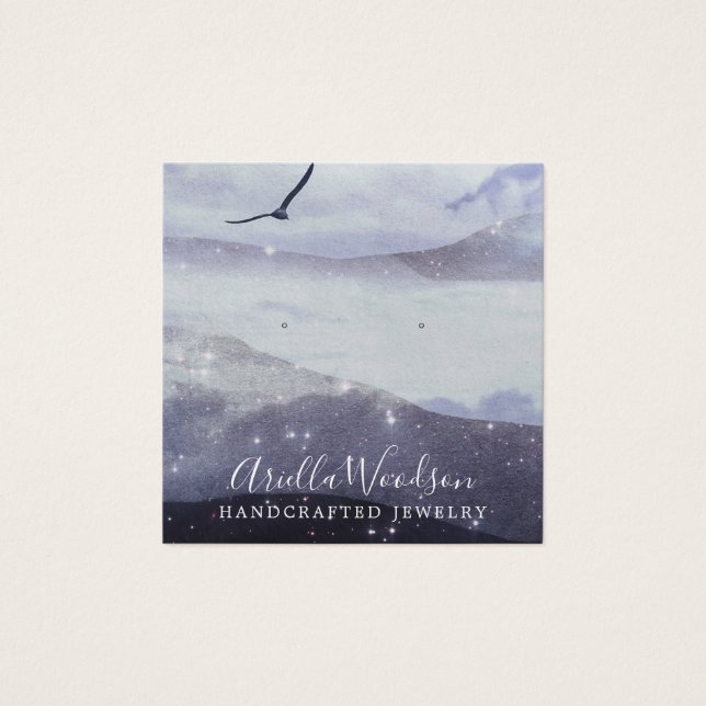 Resumen Formas azules Joyería Diseñador Tarjeta de (Anverso)