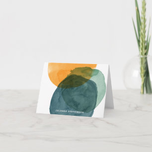 Resumen Formas de acuarela Verde azuladas azul per