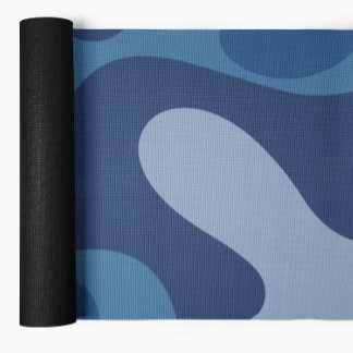 Resumen Formas fluidas Azul Yoga Mat