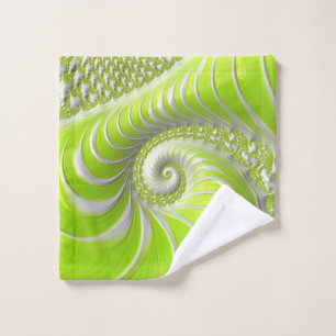 Resumen fractal de espiral verde limón moderno