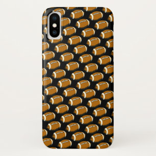 Resumen Funda para iPhone X en Fútbol Marrón y Neg
