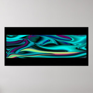 Resumen futurista arte arte arcoiris metálico en 3