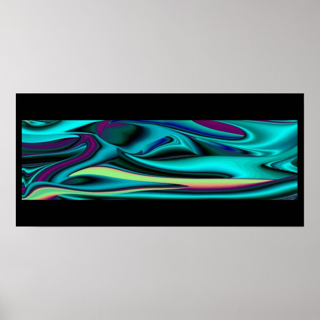 Resumen futurista arte arte arcoiris metálico en 3 (Frente)