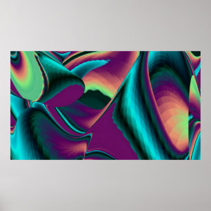 Resumen futurista arte arte arcoiris metálico en 3