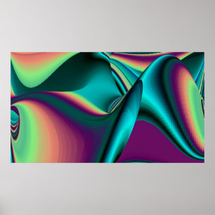 Resumen futurista arte arte arcoiris metálico en 3