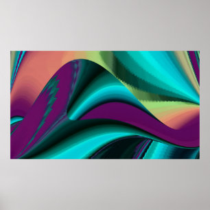 Resumen futurista arte arte arcoiris metálico en 3