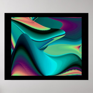 Resumen futurista arte arte arcoiris metálico en 3