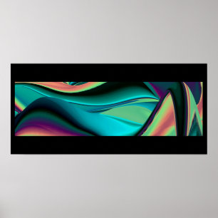 Resumen futurista arte arte arcoiris metálico en 3