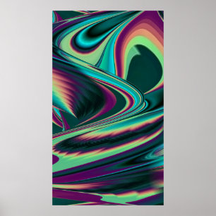 Resumen futurista arte arte arcoiris metálico en 3