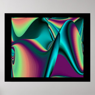 Resumen futurista arte arte arcoiris metálico en 3