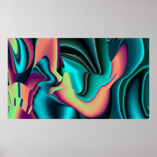 Resumen futurista arte arte arcoiris metálico en 3