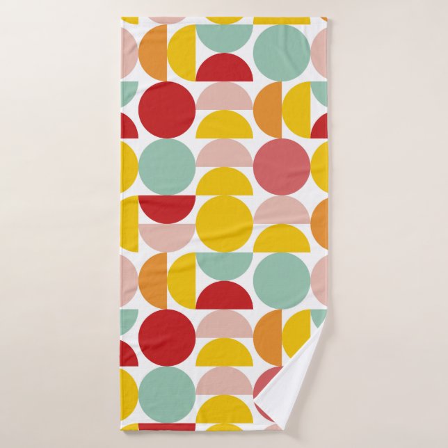 Resumen geométrico colorido Bauhaus (Toalla de baño)