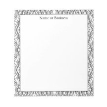 Resumen geométrico simple Bloc de notas blanco y n