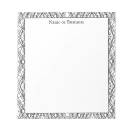 Resumen geométrico simple Bloc de notas blanco y n