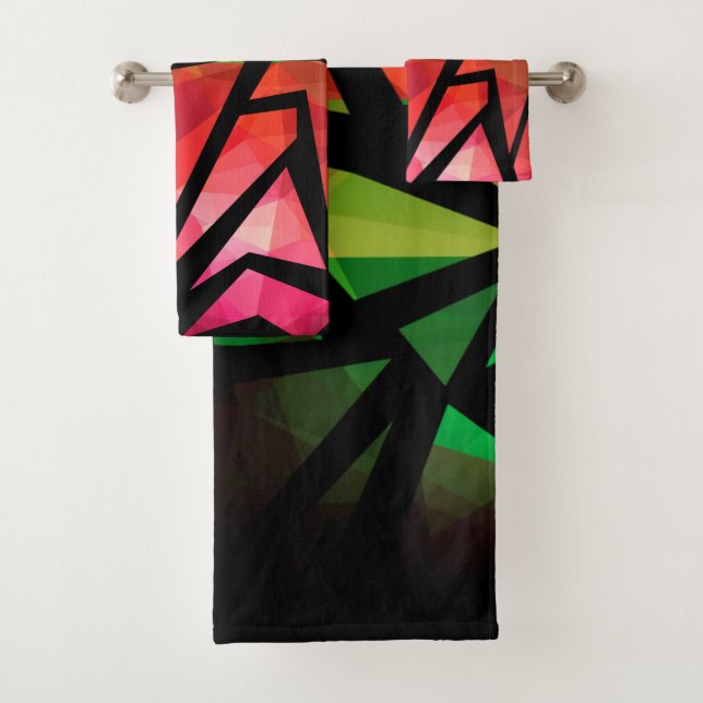 Resumen graffiti poligonal moderno oscuro geométri (In situ)