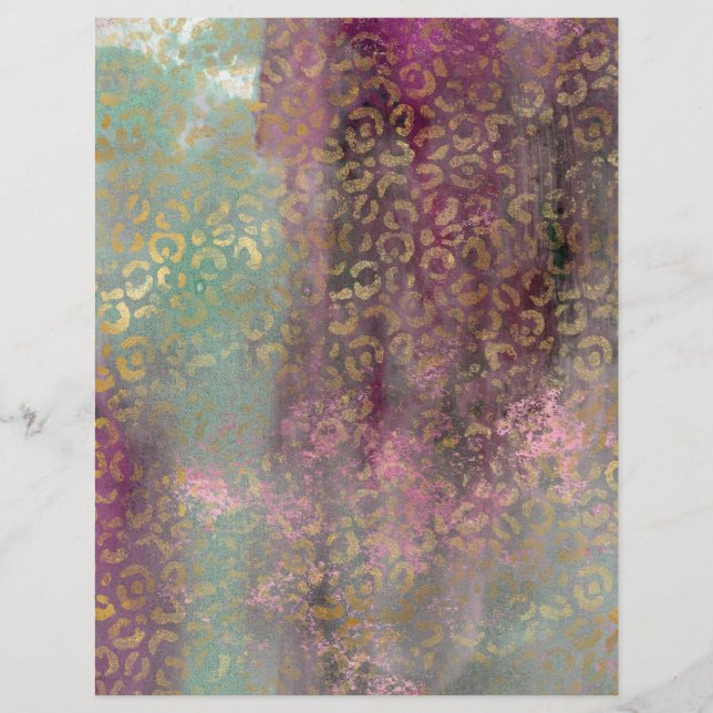 Resumen Hoja de papel de Safari Grunge Scrapbook (Reverso)